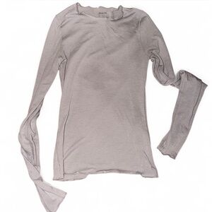 Gray Long Sleeve Top